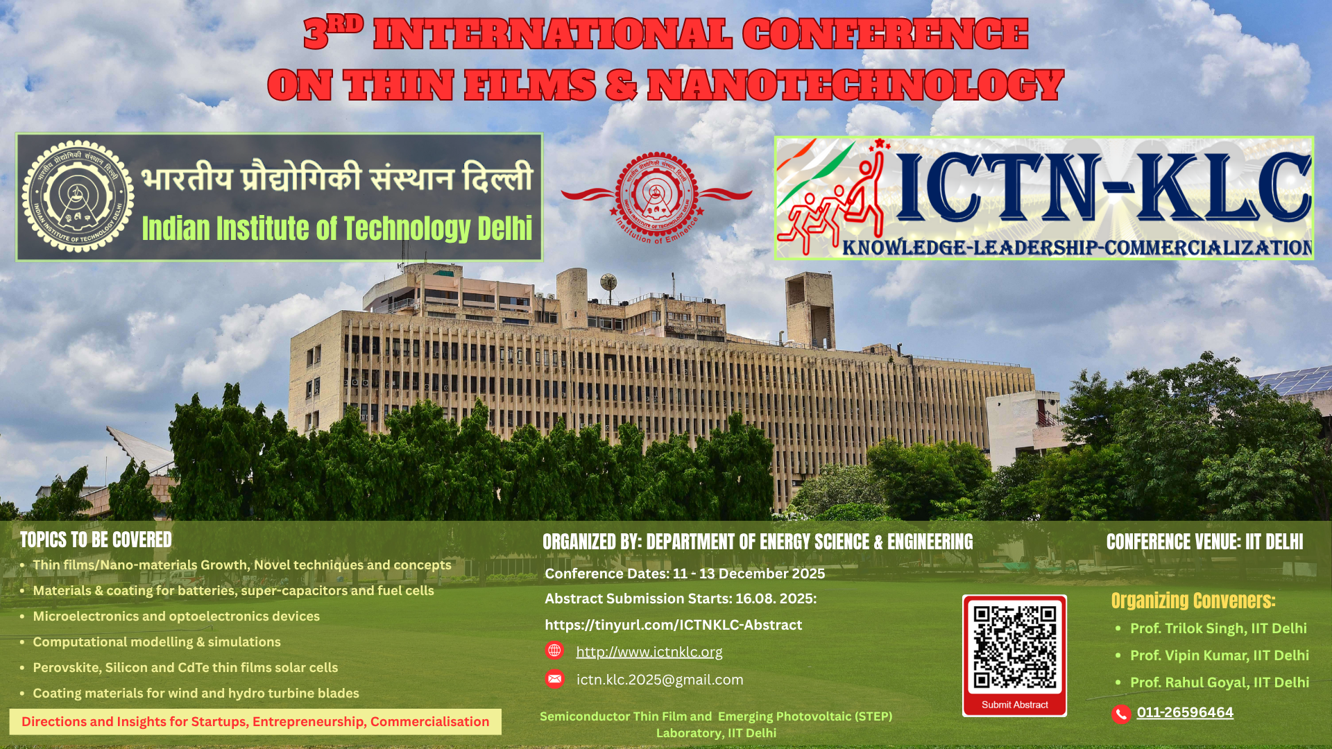International Conference on Thin Films & Nanotechnology